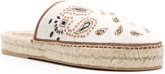 Alanui bandana-jacquard flat espadrilles Neutrals