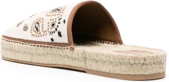 Alanui bandana-jacquard flat espadrilles Neutrals