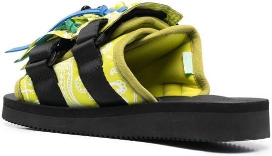 Alanui X Suicoke x Suicoke paisley-print fringed sandals Yellow