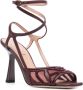 Alberta Ferretti 100mm embellished square-toe sandals Red - Thumbnail 2