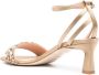 Alberta Ferretti 60mm mirror-panelled sandals Neutrals - Thumbnail 3