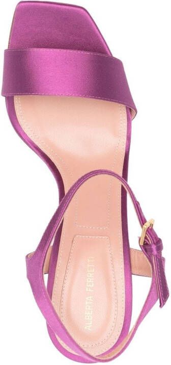 Alberta Ferretti metallic tapered-heel sandals 105mm Purple