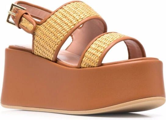 Alberta Ferretti slingback platform sandals Neutrals