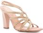 Alberta Ferretti Soutage 100mm leather sandals Pink - Thumbnail 2
