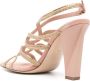 Alberta Ferretti Soutage 100mm leather sandals Pink - Thumbnail 3