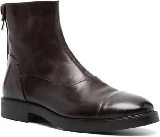 Alberto Fasciani Gabriel leather ankle boots Brown