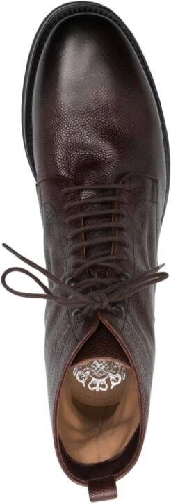 Alberto Fasciani Gabriel pebbled-leather boots Brown