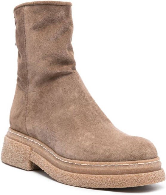 Alberto Fasciani Gill 45mm suede ankle boots Neutrals