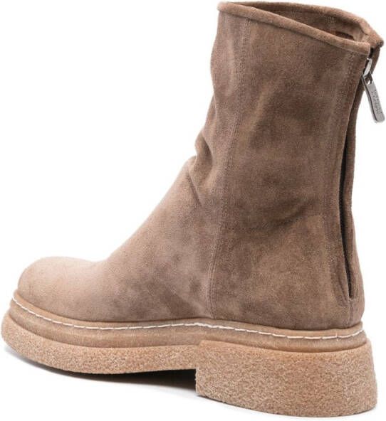 Alberto Fasciani Gill 45mm suede ankle boots Neutrals