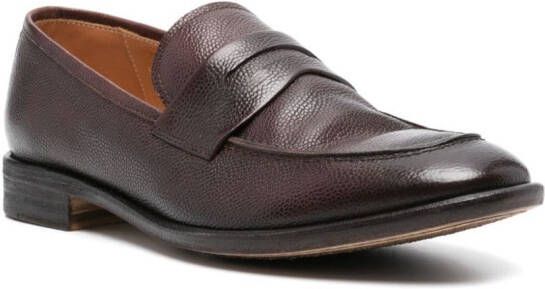 Alberto Fasciani grained leather loafers Brown
