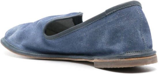 Alberto Fasciani leather-trim suede loafers Blue