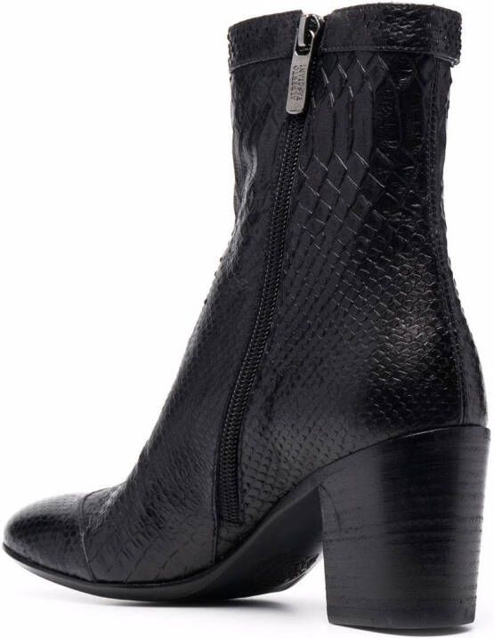 Alberto Fasciani Oxana snakeskin-effect boots Black