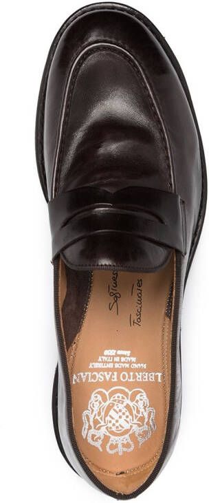 Alberto Fasciani polished-finish loafers Brown