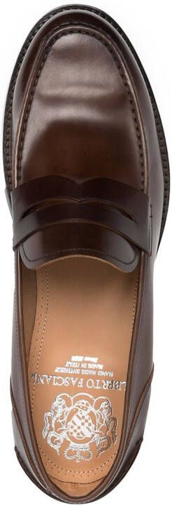 Alberto Fasciani slip-on leather loafers Brown