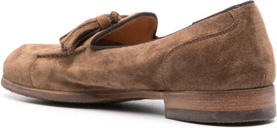 Alberto Fasciani tassel-detailed suede loafers Brown