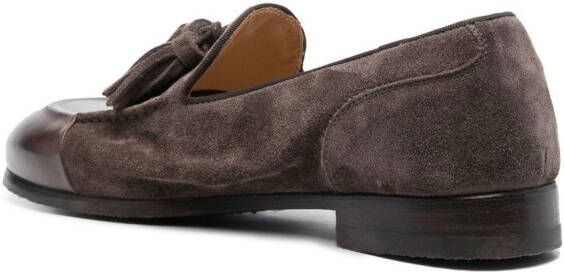 Alberto Fasciani tassel-embellished suede loafers Brown