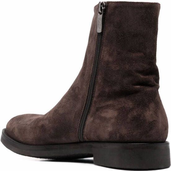 Alberto Fasciani zipped ankle boots Brown