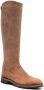 Alberto Fasciani zipped leather knee-length boots Brown - Thumbnail 2
