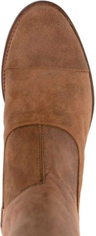 Alberto Fasciani zipped leather knee-length boots Brown