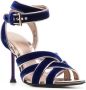 Alevì 105mm strappy leather sandals Blue - Thumbnail 2