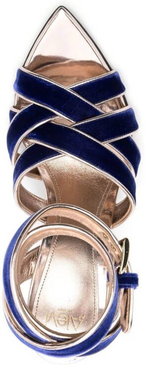 Alevì 105mm strappy leather sandals Blue