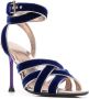 Alevì 105mm strappy leather sandals Blue - Thumbnail 2