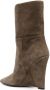 Alevì 115mm suede wedge boots Green - Thumbnail 3
