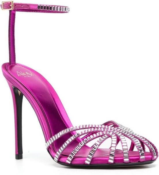 Alevì 120mm embellished caged sandals Pink