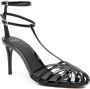 Alevì 90mm buckle-detail open-toe pumps Black - Thumbnail 2