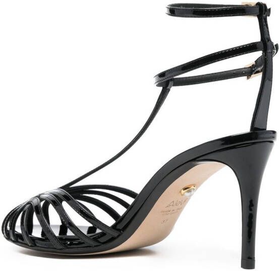 Alevì 90mm buckle-detail open-toe pumps Black