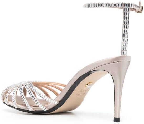 Alevì 90mm embellished caged sandals Neutrals