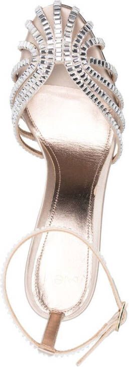 Alevì 90mm embellished caged sandals Neutrals