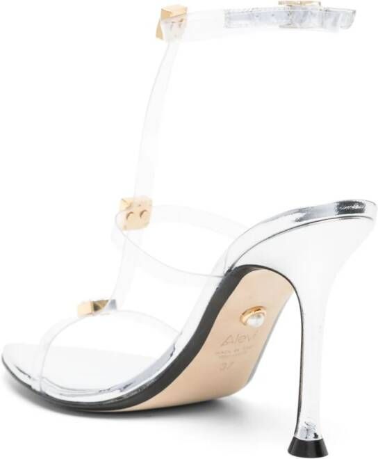 Alevì Addy 100mm crystal-embellished sandals Silver