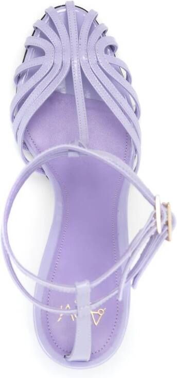 Alevì Amelie 110mm leather sandals Purple