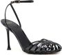 Alevì caged high-heeled stilettos sandals Black - Thumbnail 2