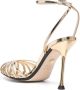 Alevì caged high-heeled stilettos sandals Gold - Thumbnail 3
