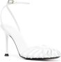 Alevì caged stiletto-heel leather sandals White - Thumbnail 2