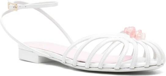 Alevì Charlotte leather sandals White