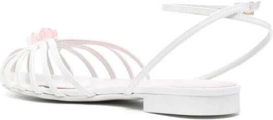 Alevì Charlotte leather sandals White