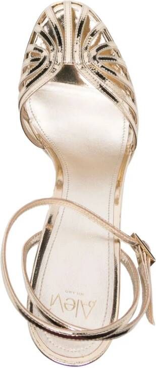 Alevì Clio 130mm caged sandals Gold