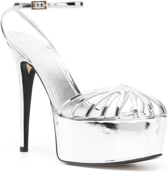 Alevì Clio 90mm leather sandals Silver