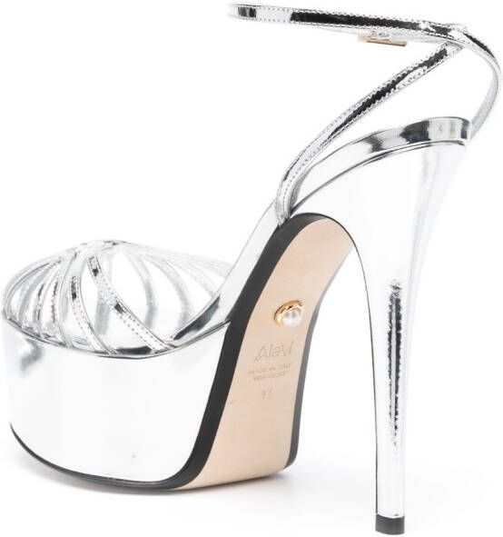 Alevì Clio 90mm leather sandals Silver