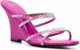Alevì crystal-embellished open toe mules Pink - Thumbnail 2