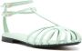 Alevì Elena leather flat sandals Green - Thumbnail 2