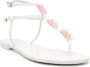 Alevì Jelly leather flat sandals White - Thumbnail 2