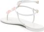 Alevì Jelly leather flat sandals White - Thumbnail 3