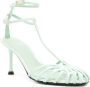 Alevì Jessie 75mm patent-leather sandals Green - Thumbnail 2