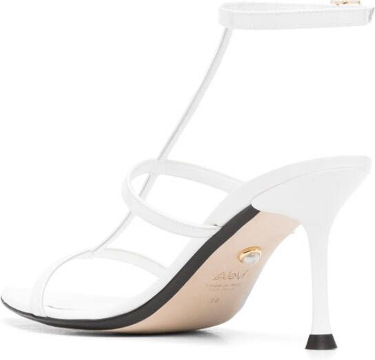 Alevì Kay 85mm calf-leather sandals White