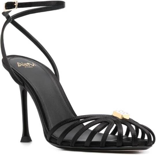 Alevì Kida 105mm leather sandals Black