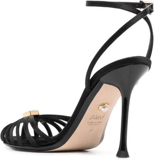 Alevì Kida 105mm leather sandals Black